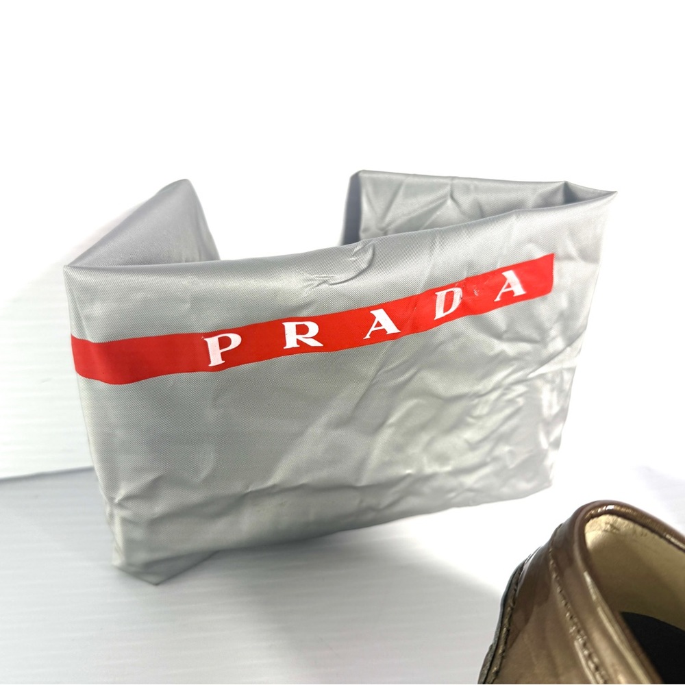 Prada Bronze Patent Leather Ballerina  Flats NWOT . 7.5 - Picture 8 of 8